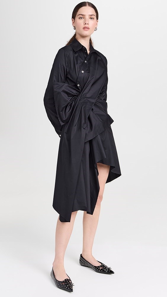 Picture of SHIRT DRESS WITH DRAPER SIDE BOW