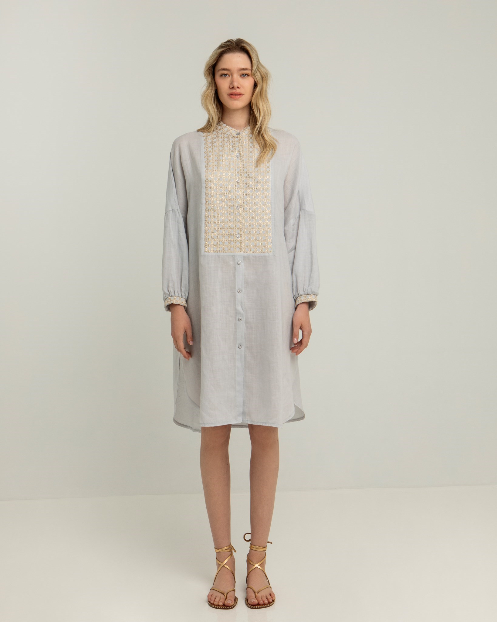 Picture of DRESS CHEMISIER CROSS LONG SLEEVE